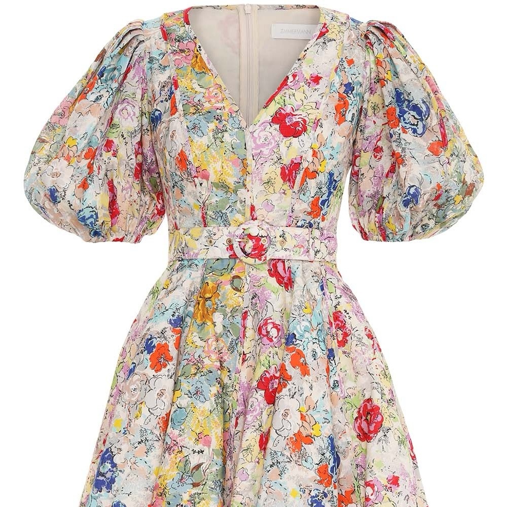 Zimmermann clover panelled mini dress New! size 4 including the belt - Picture 10 of 16